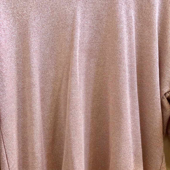 Rose gold shimmer contemporary party blouse - Picture 2 of 5
